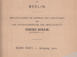 Zeitschrift der Gesellschaft fur Erdkunde zu Berlin, Band XXXV - Jahrgang 1900.