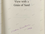 View with a Grain of Sand. Selected poems [autograf]