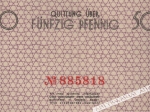 [banknot z getta w Łodzi, 50 fenigów, 1940] Quittung uber 50 Pfennig