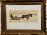 [akwarela na papierze, ok. 1882 r.] Zaprzęg zimowy