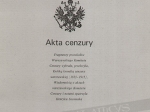 Akta cenzury. Fragmenty protokołów Warszawskiego Komitetu Cenzury