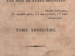 Corinne ou l'Italie. Tome troisieme