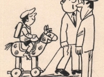 [rysunek, 1987 ] "On inaczej nie chce iść do szkoły!"