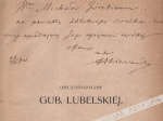 Opis statystyczny Guberni Lubelskiej [autograf]