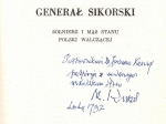 Generał Sikorski. Żołnierz i mąż stanu Polski Walczącej [dedykacja od autora]