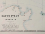 [mapa, Południowe Włochy, Sardynia ok.1860] South Italy and the Island of Sardinia
