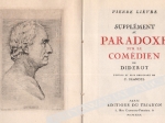 Supplément au Paradoxe sur le comédien de Diderot. Cuivres et bois originaux de C. Brandel