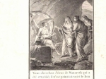 [rycina, 1791] Vous cherchez Jesus de Nazareth qui a ete crucifie; il n'est pas ici; voici le lieu ou on l'avait mis ["Jezusa szukacie Nazareńskiego, ukrzyżowanego; wstał z martwych, nie ma go tu, oto miejsce, gdzie go złożono"]