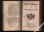 Codex Poenalis de CriminibusCodex poenalis de delictis politicis [współoprawne]