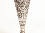 [srebro, Indo-Persja, XIX w.] Pucharek z motywem zwierzęco-roślinnym