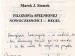 Filozofia spełnionej nowoczesności - Hegel [dedykacja]