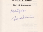 Wiara i wina. Do i od komunizmu [dedykacja]