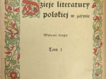 Dzieje literatury polskiej w zarysie. Tom I-II