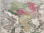 [mapa, Grecja i Bałkany, ok. 1710] Fluviorum in Europa principis Danubii cum Adiaceniibus Regnis nec non totius Graeciae et Archipelagi