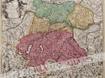 [mapa, Górna Austria, ok. 1710] Archiducatus Austriae Superioris in suas Quadrantes ditiones exacte divisi accuratissima Tabula ex amplissima Rev. Dn Georg. Matth. Vischer Sac. Caes. Maj (Leopolini Glor. Mem.)Geogra. defumata et exhibita a Io. Baptista Ho