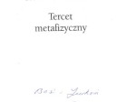 Tercet metafizyczny [autograf]