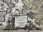 [mapa, Grecja i Bałkany, ok. 1710] Fluviorum in Europa principis Danubii cum Adiaceniibus Regnis nec non totius Graeciae et Archipelagi