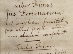 [Lineamenta Juris Romani ad ordinem Institutionum Justiniani Imperatoris digesta]