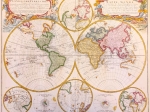 [mapa, świat, 1746] Mappe-monde, qui represente les deux hémispheres, scavoir celui de l'orient et celui de l'occident tirée des quatre cartes générales de feu M. le professeur Hasius