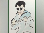 [portret satyryczny] Zbigniew Cybulski w "Popiele i Diamencie"