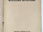 Nowa Sztuka. Miesięcznik artystyczny No 1. Rok pierwszy, zeszyt pierwszy. Listopad 1921  [awangarda]