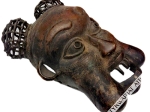 [maska, Afryka, I poł. XX w.] Obrzędowa maska afrykańska Kamerun, grupa Bamum