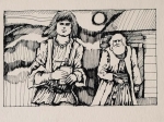 [rysunek, 1974]  Projekt ilustracji do Legendy o czarodziejskim młynku z Wieliczki W. Chotomskiej