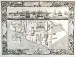 [rycina, 1756 r.] A Geometrical Plan, and West Elevation of His Majesty's Dock Yard, near Plymouth