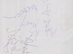Bóg zazdrości nam pomyłek [Łódź Kaliska, autografy członków grupy]