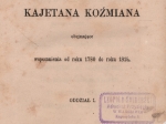 Pamiętniki, obejmujące wspomnienia od roku 1780 do roku 1815, oddział I [do roku 1809]