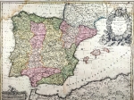 [mapa, Hiszpania i Portugalia, 1728] Regnorum Hispaniae et Portugalliae tabula generalis de l'Isliana aucta et ad Usum Scholarum novissime accomodata...