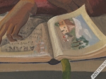 Autoportret z książką i sową (1928)
