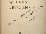 Wiersze liryczne [autograf]
