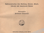 Der Kunstwart XVIII, 2. April bis September 1905. Halbmonatschau uber Dichtung, Theater, Musik, bildende und angewandte Kunste [współoprawne]