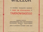 [Folder] Uroczysty Wieczór. Ku uczczeniu działalności naukowej prof. dr. Stanisława Tarnowskiego urządzony staraniem "Akademickiego Koła Artystycznego Miłośników Dramatu Klasycznego" oraz "Koła Slawistów uczniów Uniw. Jag."W poniedziałek dnia 24 -go maja 