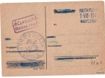 [poczta polowa, Warszawa, 1944] Karta pocztowa Harcerskiej Poczty Polowej z okresu Powstania Warszawskiego