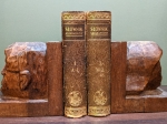[podpórki do książek, drewno, lata 1930-50] Głowy górali