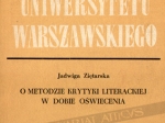 O metodzie krytyki literackiej w dobie oświecenia