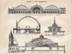 [rycina, 1893] Bahnhöfe I.-III. (Neure Bahnhofbauten) [Hale dworcowe]