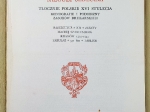 Polonia Typographica Saeculi Sedecimi. Maciej Szarfenberg, Kraków 1521-1547