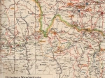 [mapa, ok. 1930] Briegers Wegekarte vom Riesen- und Isergebirge mit der offiziellen Farbenmarkierung der Touristenwege und bildlichen Darstellung der Hochgebirgsbauden 