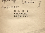 Blok czerwono-błękitny [dedykacja od autora]