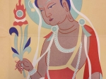 [plakat, 1956]  Wystawa kopii i reprodukscji malarstwa ściennego Tun-Huang Chiny, Pałac Kultury i Nauki, styczeń 1957