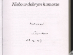 Niebo w dobrym humorze [autograf]