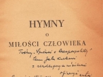 Hymny o miłości człowieka [autograf]