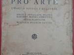 Pro Arte. Uwagi o sztuce i kulturze. Nieco z obyczajów, teatry, kabarety, muzyka, literatura, sztuki plastyczne. Miejskie muzeum sztuki